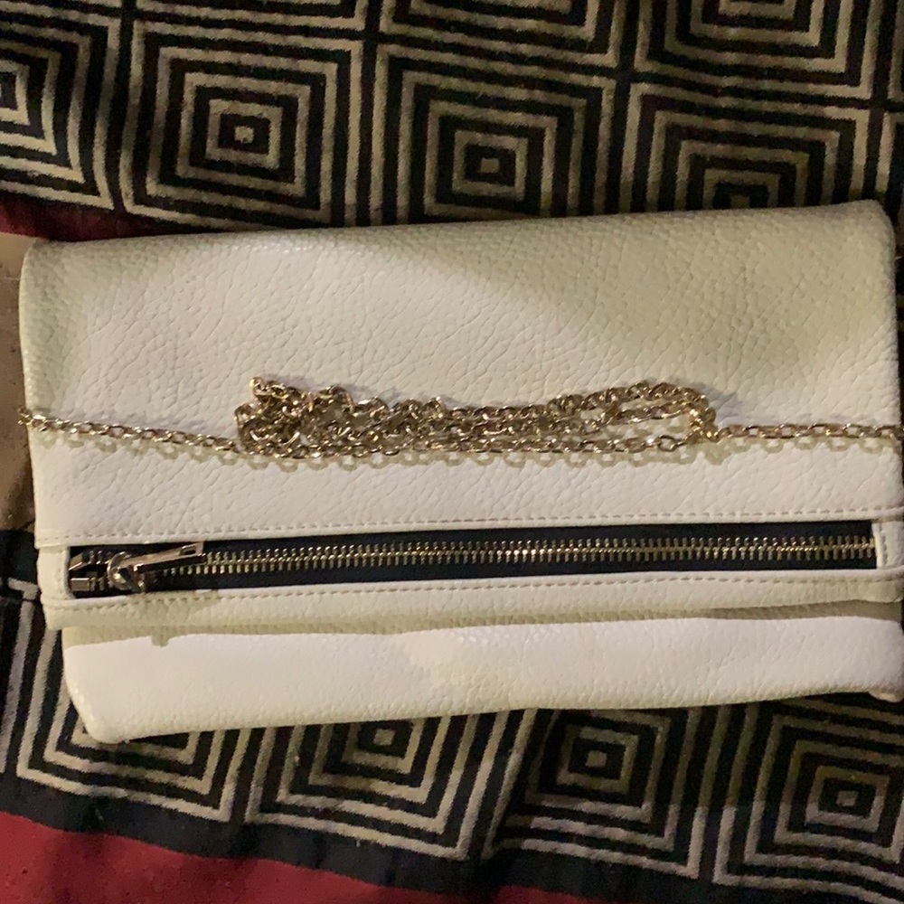 Slightly used white purse